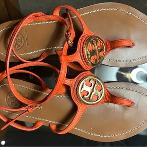 Tory Burch Orange Sandals